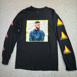 Maluma 11:11 World Tour Long Sleeve Graphic T-Shirt Mens Small Black Cotton